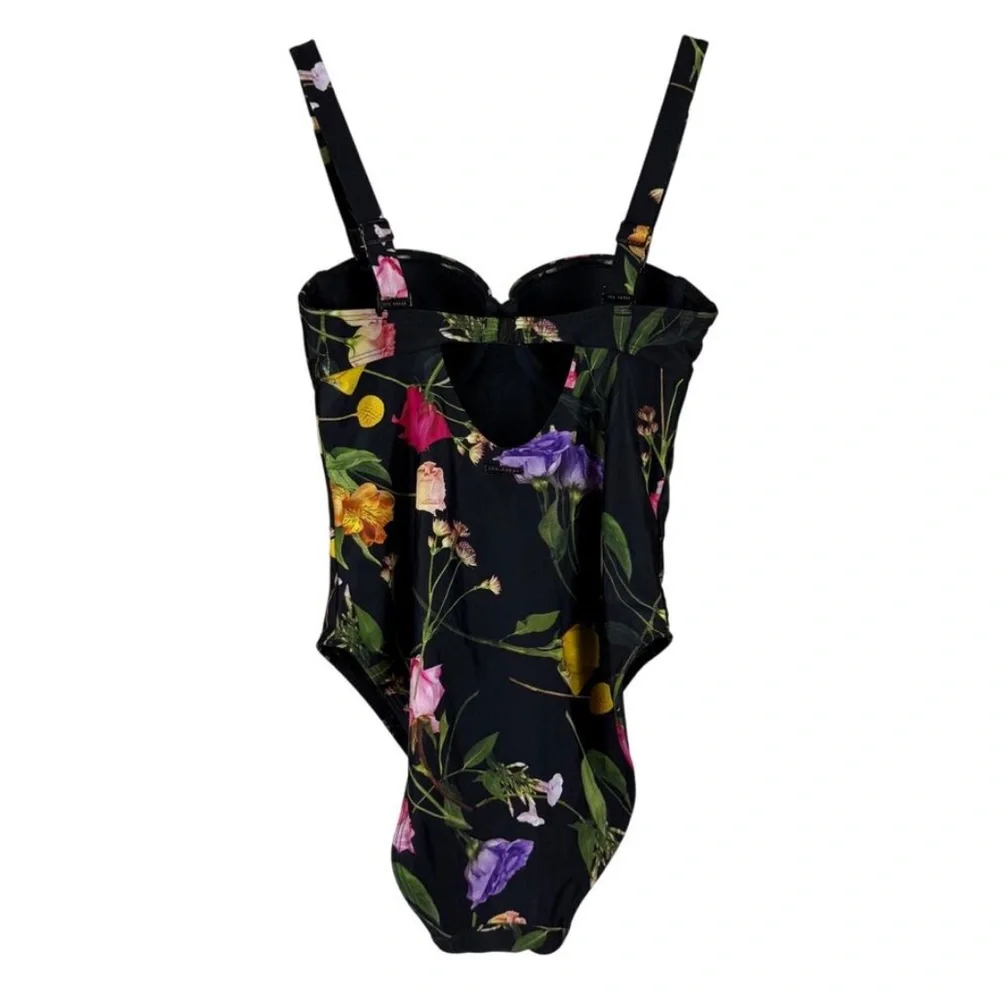 Ted Baker Saffiey Floral Print One Piece Swimsuit 
Size L. Preowned used once - Picture 3 of 9